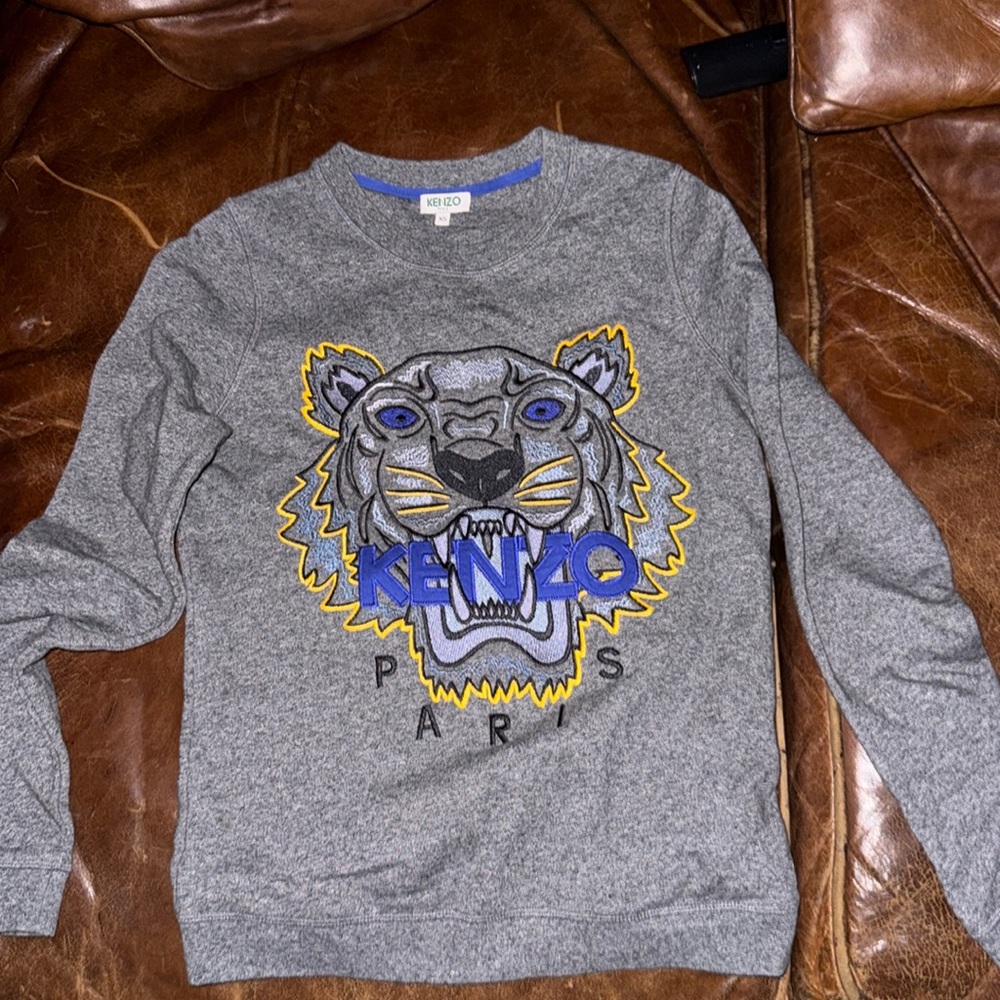 Kenzo Paris dark gray sweatshirt with lion